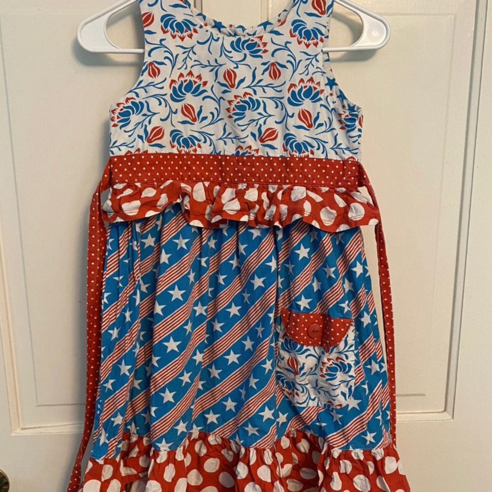Jelly the pug Americana patriotic dress